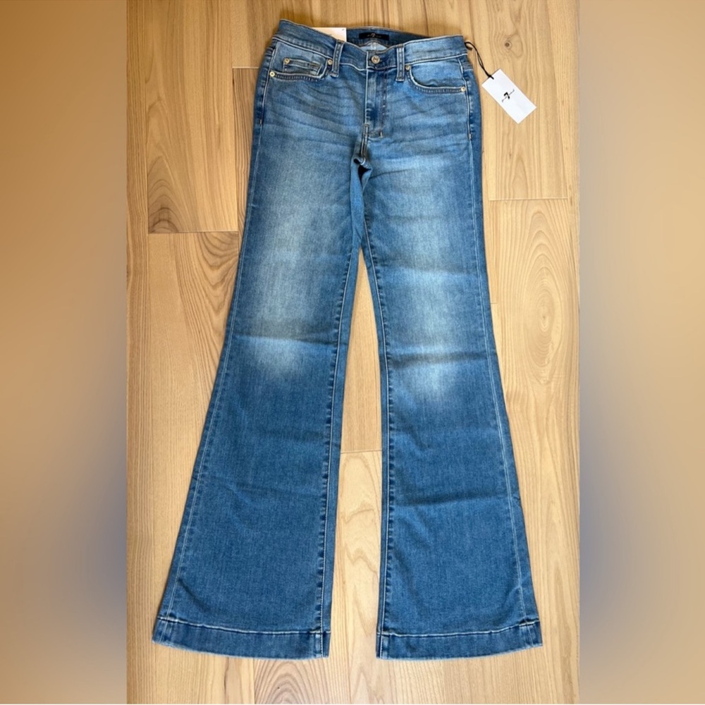 7 For All Mankind Dojo Original Jeans Women's Trousers NWT Size 27 7FAMK - Picture 2 of 6